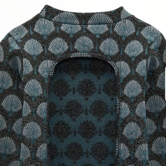 ZARA | Gray | SEAMLESS JACQUARD DRESS - Picture 4 of 11